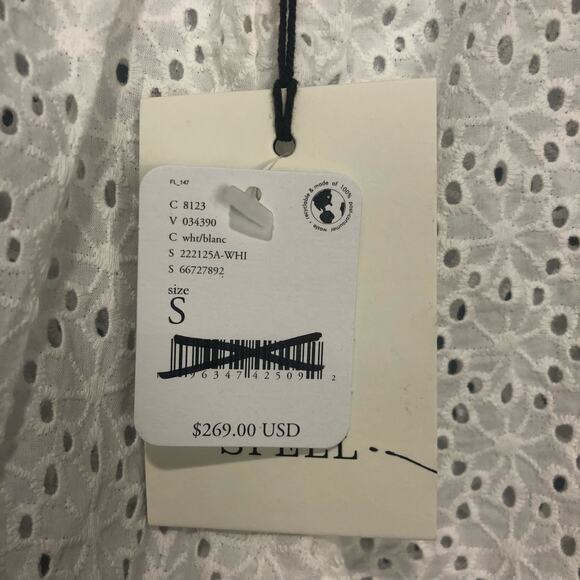 NWT Spell Lottie Eyelet Wide Leg Pants White Size S - Picture 11 of 14